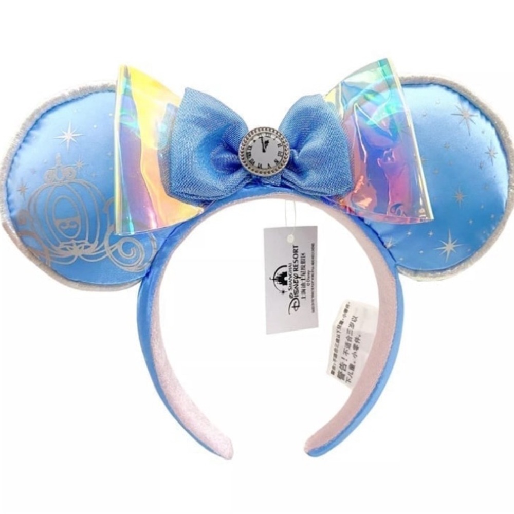 New Disney Parks Shanghai Cinderella Minnie Mouse Ears Headband Disneyland